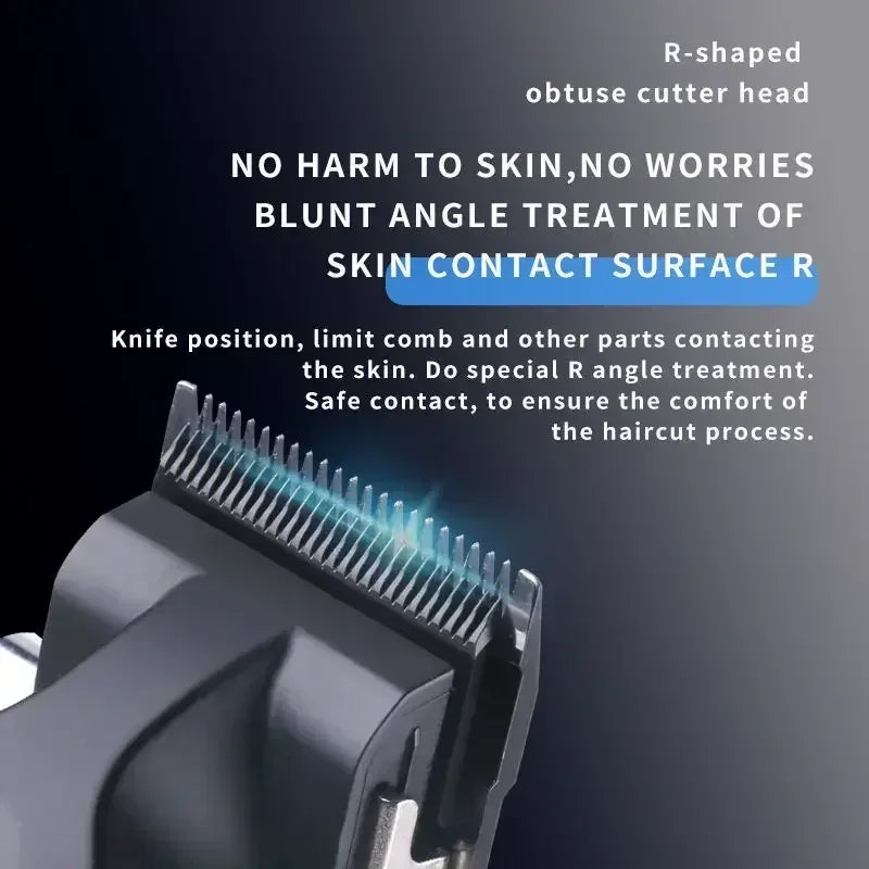 Professional Hair Clipper for Men Adjustable Beard Electric Hair Trimmer Rechargeable Hair Cutting Machine Barber Tool