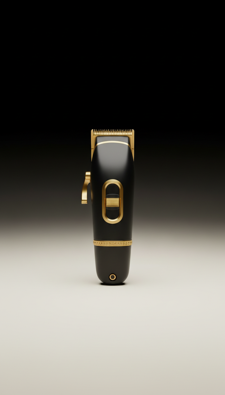 Matte Black Gold Hair Clipper