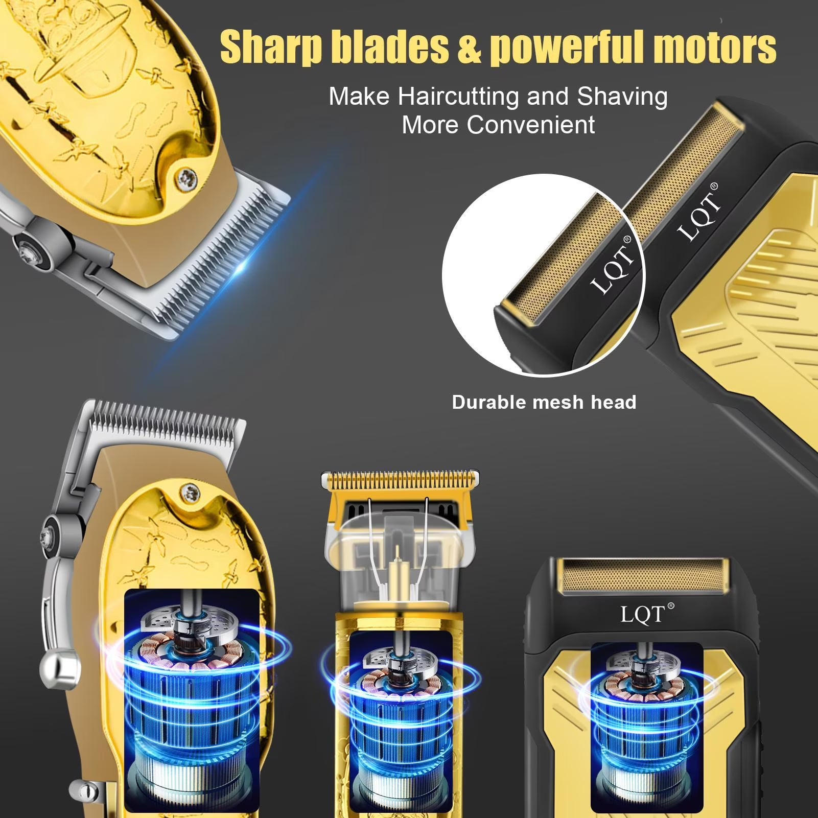 Men'S Hair Trimmer Set, Electric Hair Clippers, Body Hair Trimmer, Men'S Grooming Product