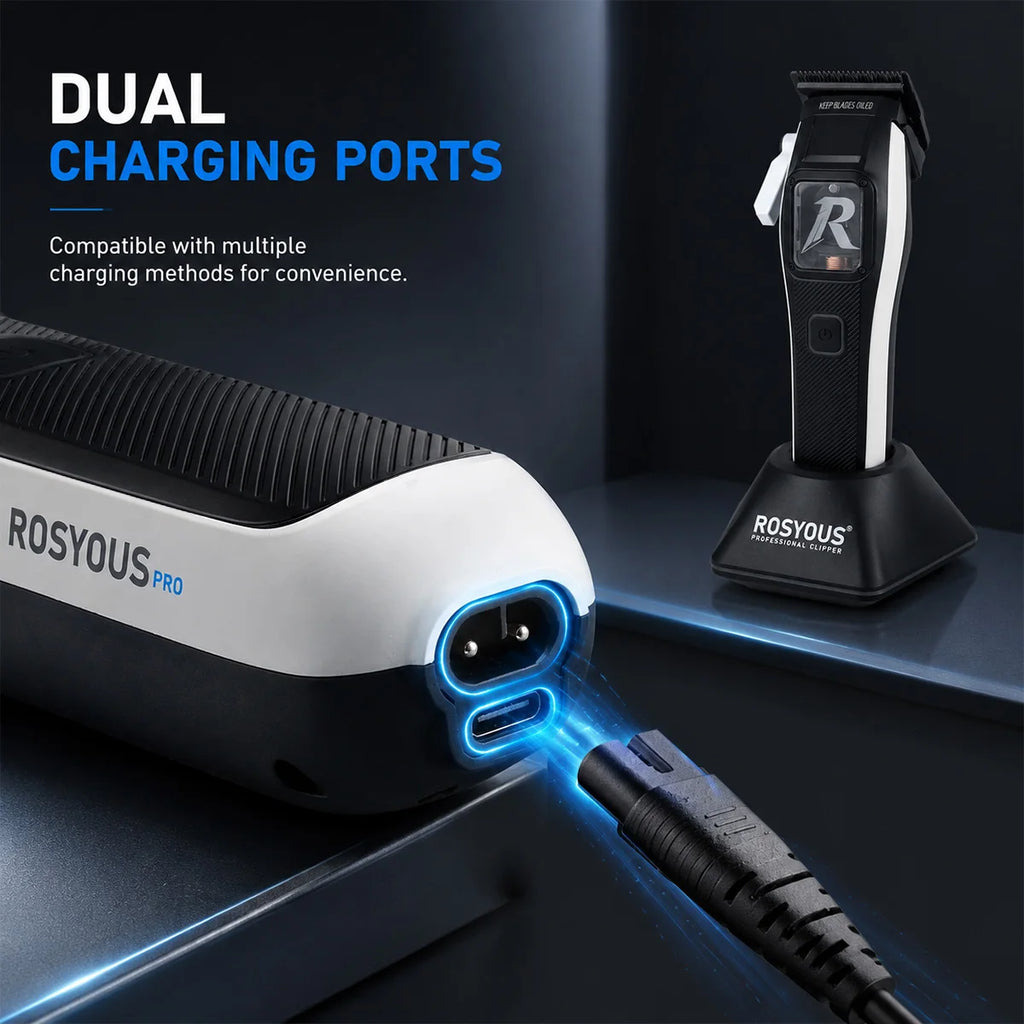 RS-999C Bold Hair Cut Machine Kit Brushless Motor with Dock Metal Body Professional Cutting Machine Men'S Barber Machine