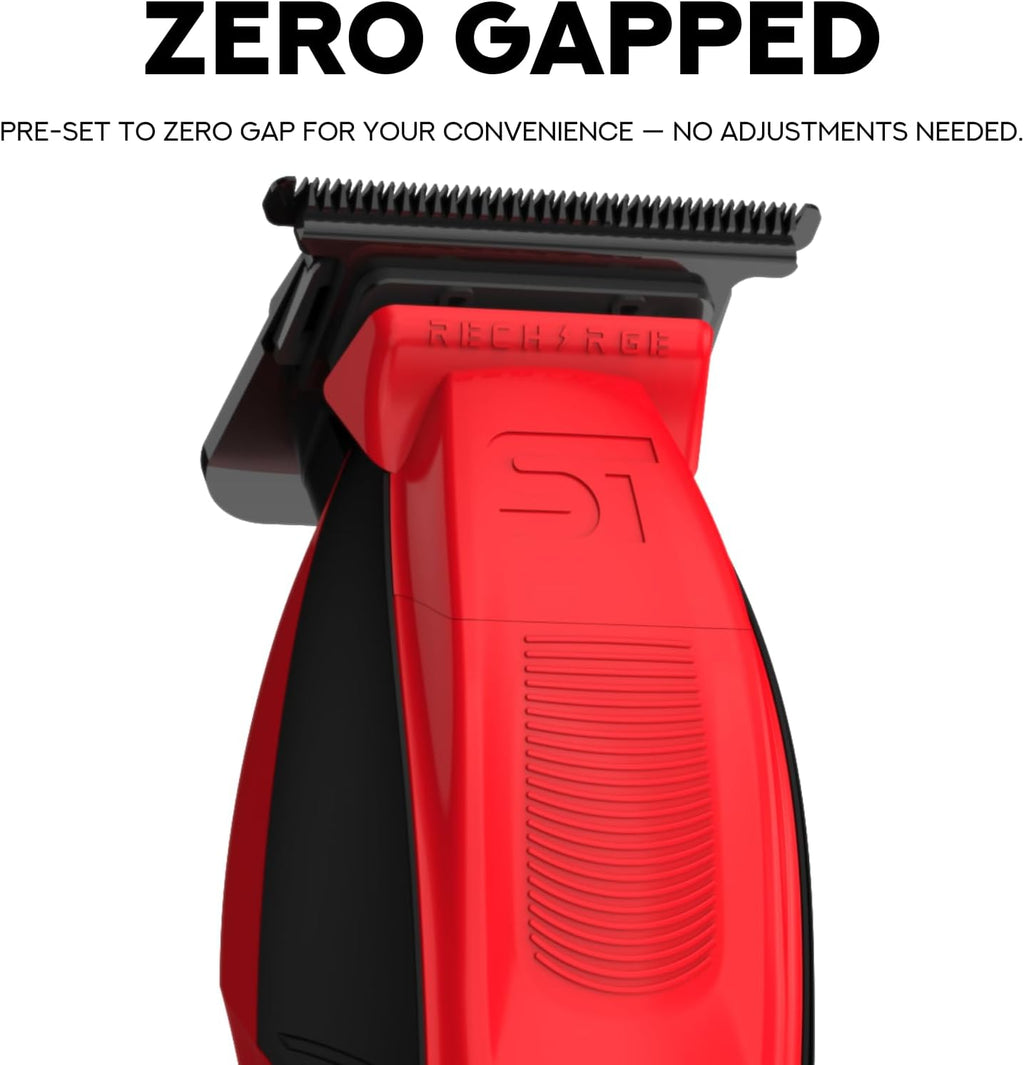 Recharge ST777 – Professional Barber Trimmer with 2 Removable Batteries | 8000 RPM Motor, Zero Gap DLC Blades, Smart Charging Dock, USB-C Fast Charge