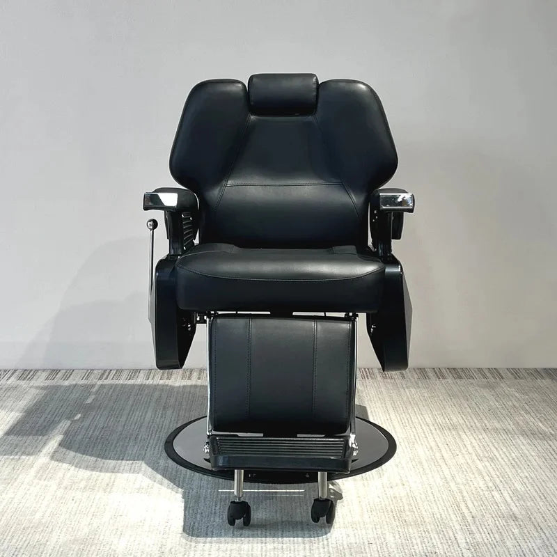 Heavy Duty Hydraulic Barber Chair Reclining PU Leather Styling Chair Removable Headrest Hairdressing Beauty Salon Furniture