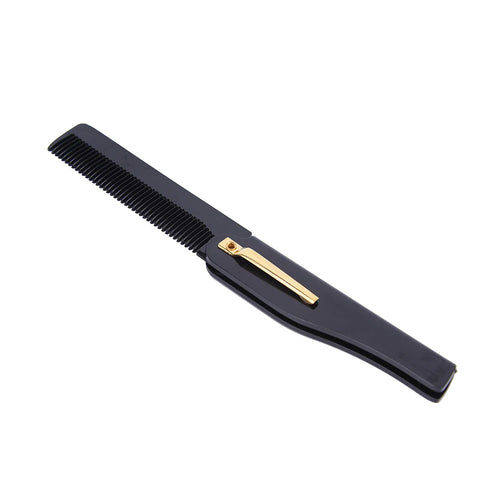 1PC Foldable Hair Comb Pocket Clip Moustache Beard Comb Hairdressing Hair Comb for Men Women Combs Hair Styling Tool