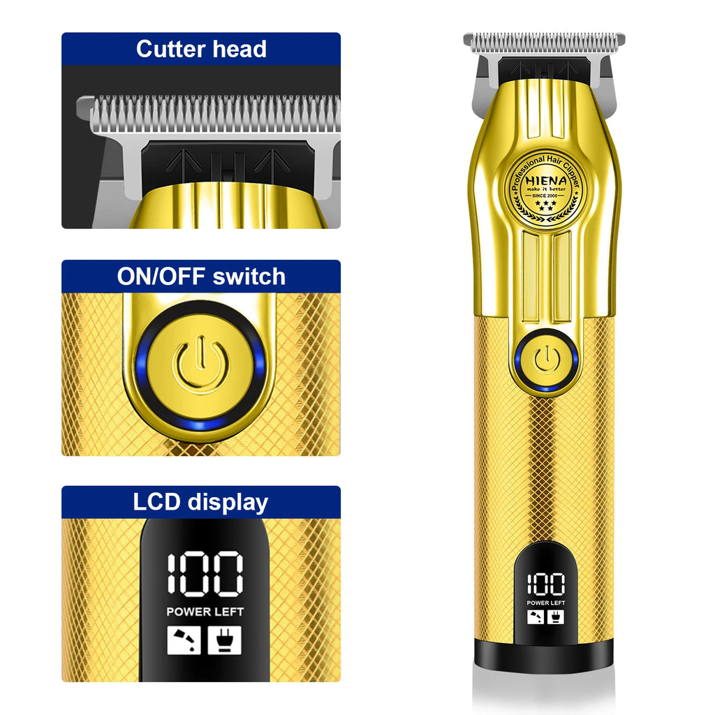 Five-Piece Professional Men'S Hair Clipper Set Professional Hairdressing Scissors Set Wireless Charging Dry Hair Styling Tool