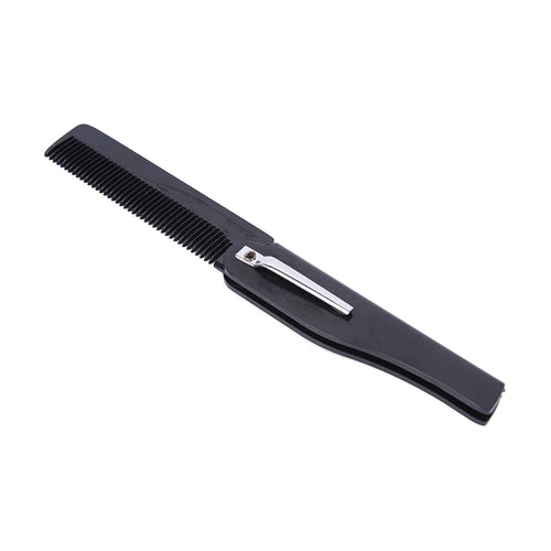 1PC Foldable Hair Comb Pocket Clip Moustache Beard Comb Hairdressing Hair Comb for Men Women Combs Hair Styling Tool