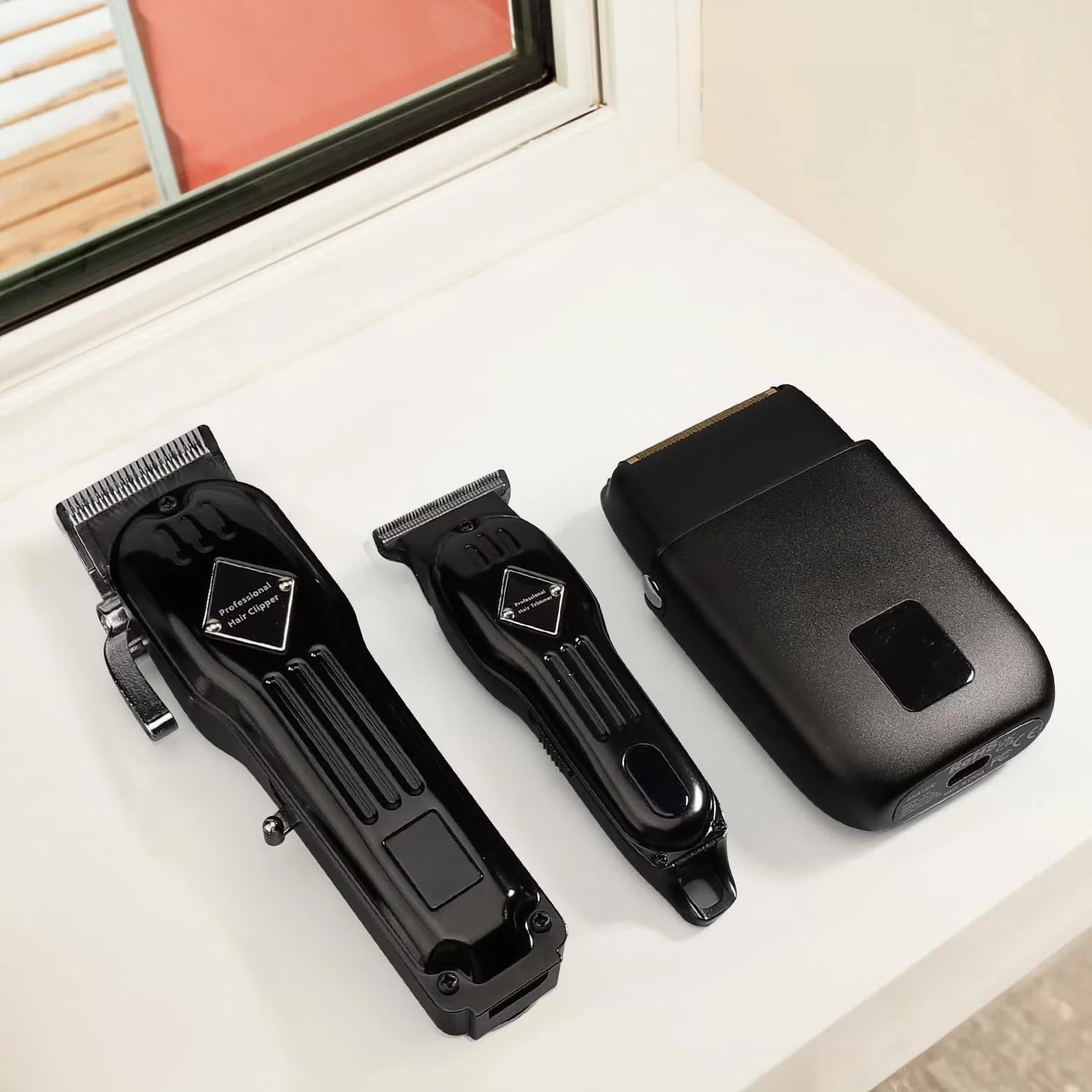 3-In-1 Hair Trimmers & Clippers, Cordless with LCD Display and Rechargeable Barber Trimmers, Black