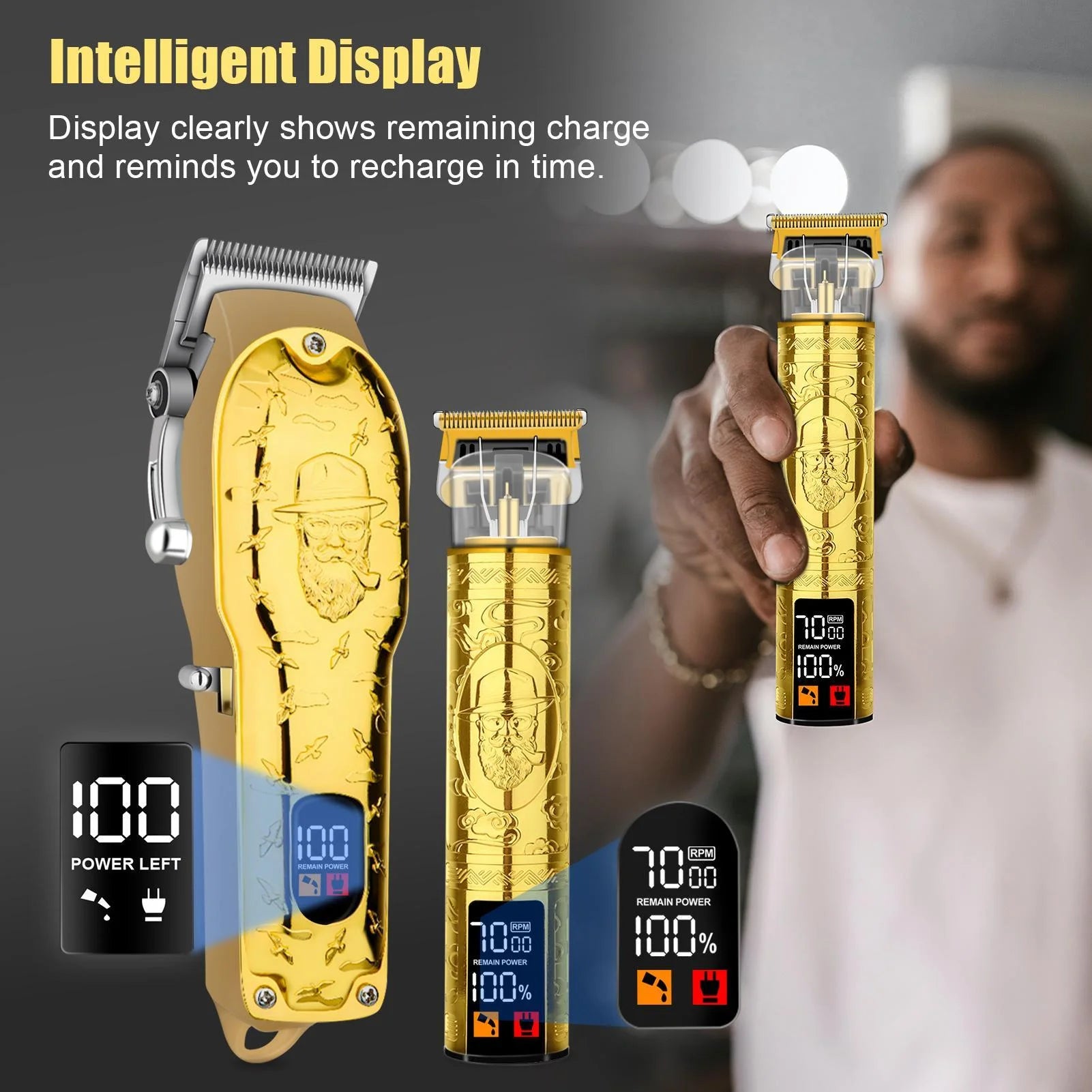 Men'S Hair Trimmer Set, Electric Hair Clippers, Body Hair Trimmer, Men'S Grooming Product