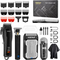 Cordless Hair Clippers Men Barber Kit Beard Trimmer Foil Shaver Nose Trimmer LED Display
