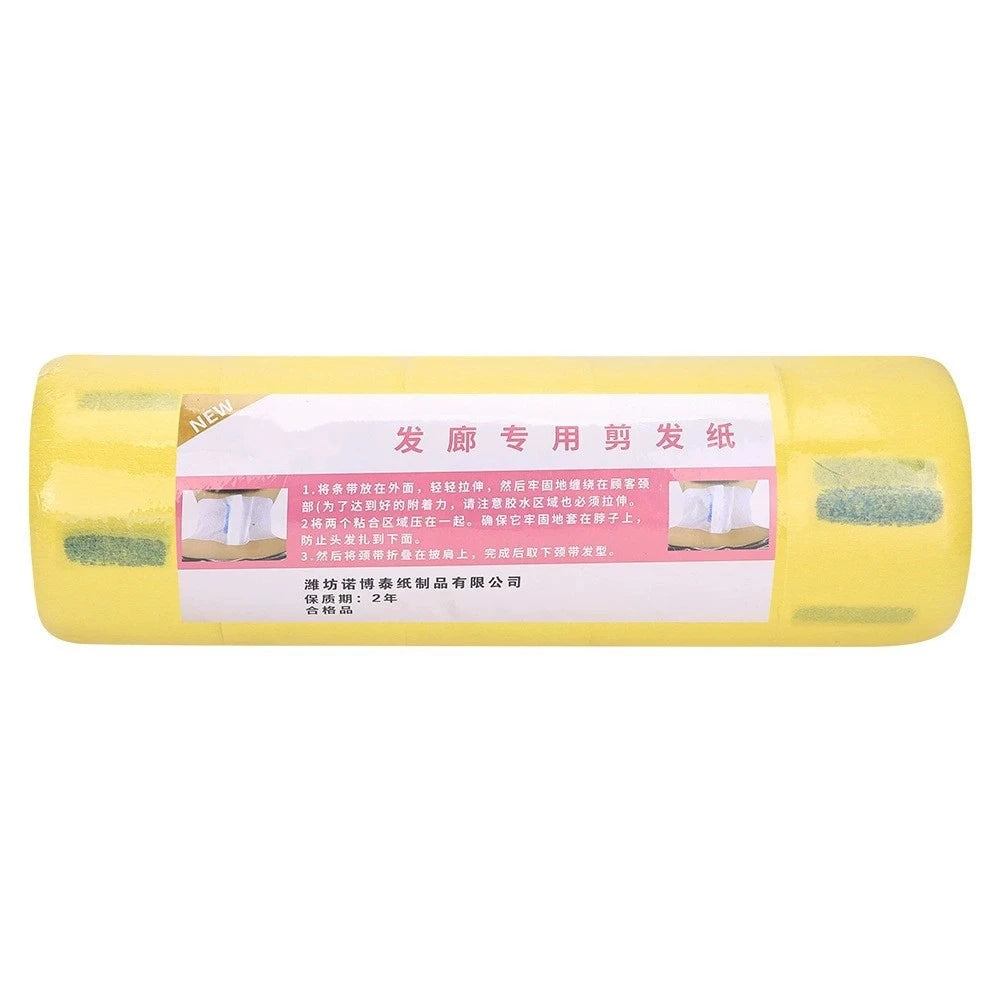 100PCS Disposable 1 Roll Hair Cutting Accessory Neck Paper Adjustable Barber Dedicated Salon Hairdressing White Neck Strips